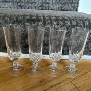 Set of vintage champagne flutes